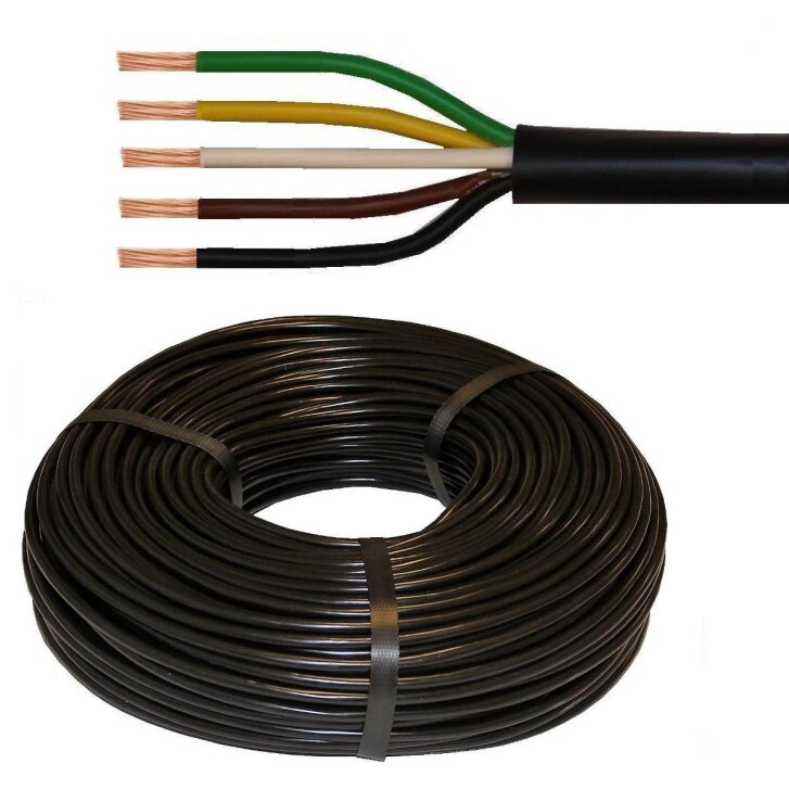 Auto Kabel 5 x 1,5 mm² FLRYy Fünfadrig Car Wire Anhänger Leitung Fahrzeugleitung