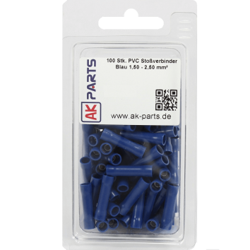 100 Stk PVC-Kabelverbinder 1,5 - 2,5mm² Blau...