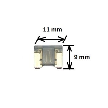 2 A Low Profile Mini Sicherung 58V Grau