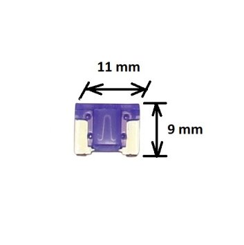 3 A Low Profile Mini Sicherung 58V Violett