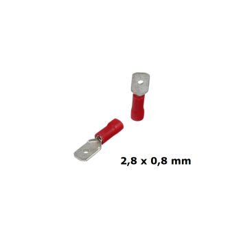 PVC Flachstecker 0,5 - 1,5 mm² Rot 2,8 x 0,8 mm 100...