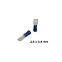 PVC Flachstecker 1,5 - 2,5 mm² Blau 2,8 x 0,8 mm 100 Stück