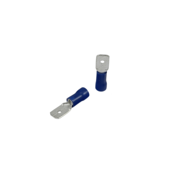 PVC Flachstecker 1,5 - 2,5 mm² Blau 6,35 x 0,8 mm 100 Stück
