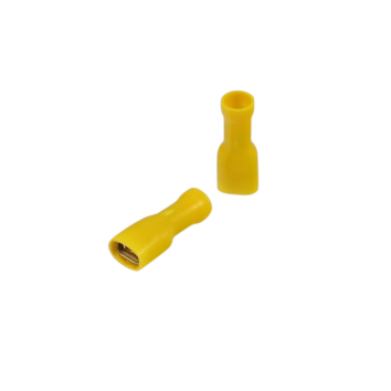 PVC Flachsteckhülse 4,0 - 6,0 mm² Gelb 6,4 x 0,8 mm Vollisoliert 50 Stück