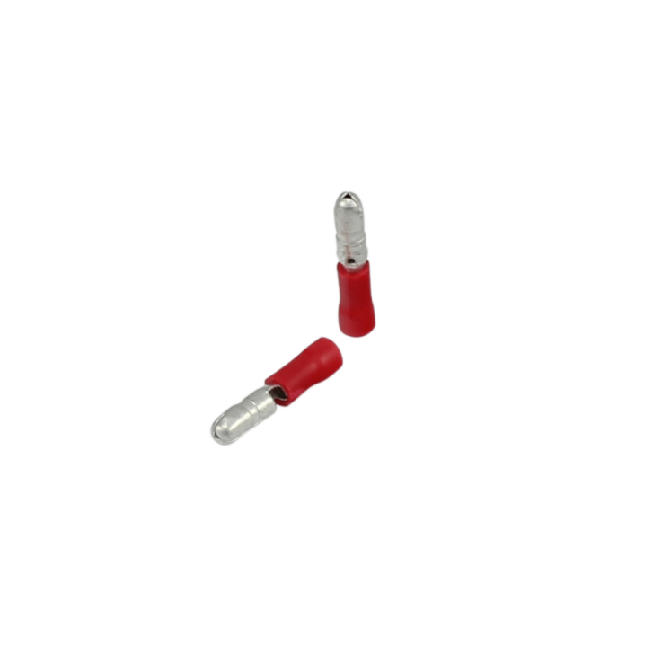 PVC Rundstecker 0,5 - 1,5 mm² Rot 4 mm 100 Stück
