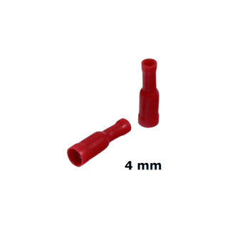 PVC Rundsteckhülse 0,5 - 1,5 mm² Rot 4 mm 100 Stück