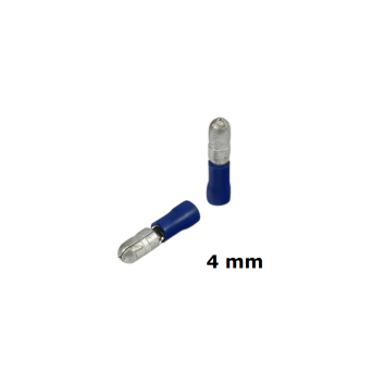 PVC Rundstecker 1,5 - 2,5 mm² Blau 4 mm 100 Stück
