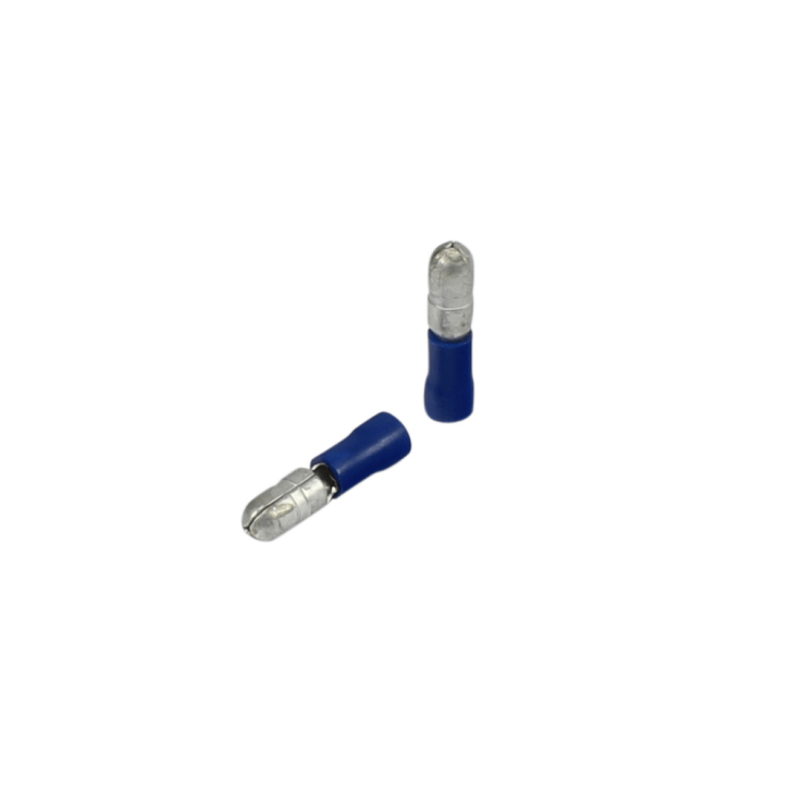 PVC Rundstecker 1,5 - 2,5 mm² Blau 5 mm 100 Stück
