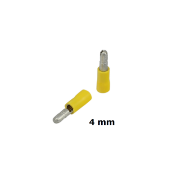 PVC Rundstecker 4,0 - 6,0 mm² Gelb 4 mm 50 Stück