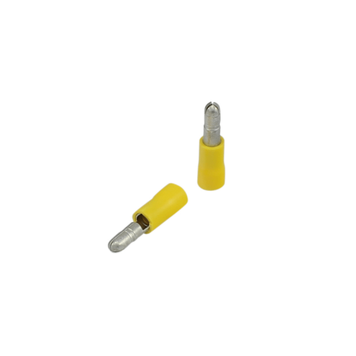 PVC Rundstecker 4,0 - 6,0 mm² Gelb 5 mm 50 Stück