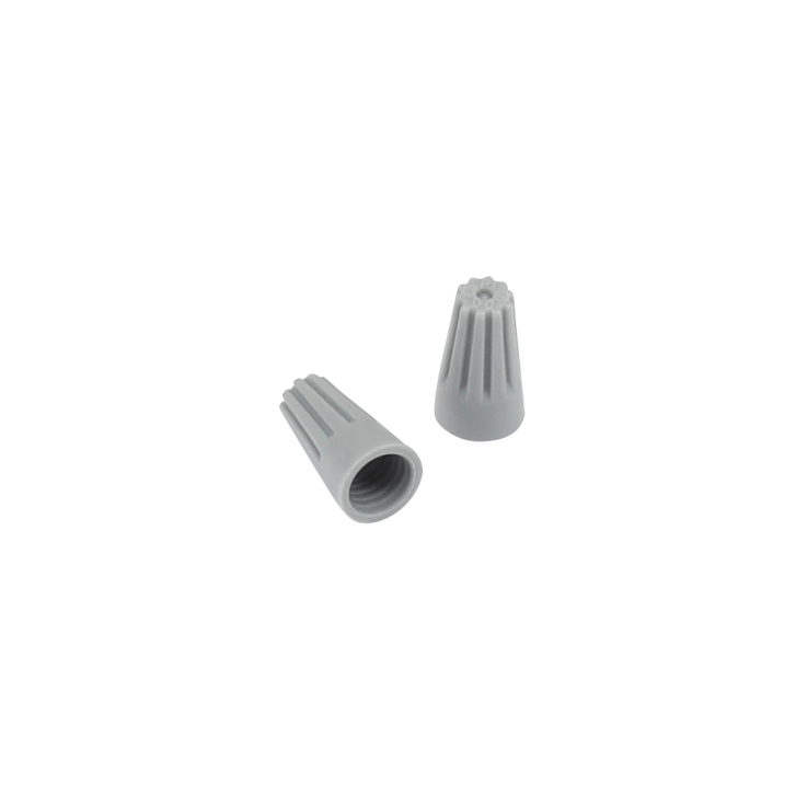 25 Stück Schraub - PVC Endverbinder 0,5 - 2,5 mm² Grau