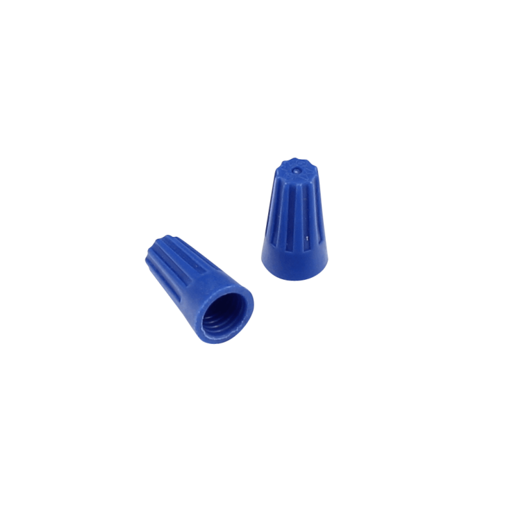 25 Stück Schraub - PVC Endverbinder 0,5 - 2,5 mm² Blau