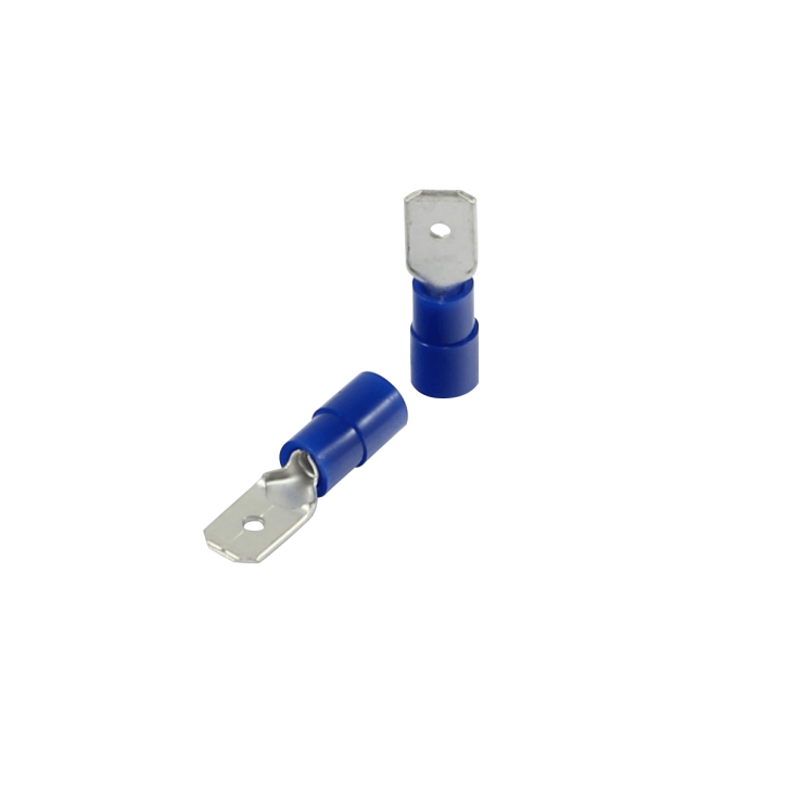 Nylon Flachstecker 1,5 - 2,5 mm² Blau 6,35 x 0,8 mm 100 Stück